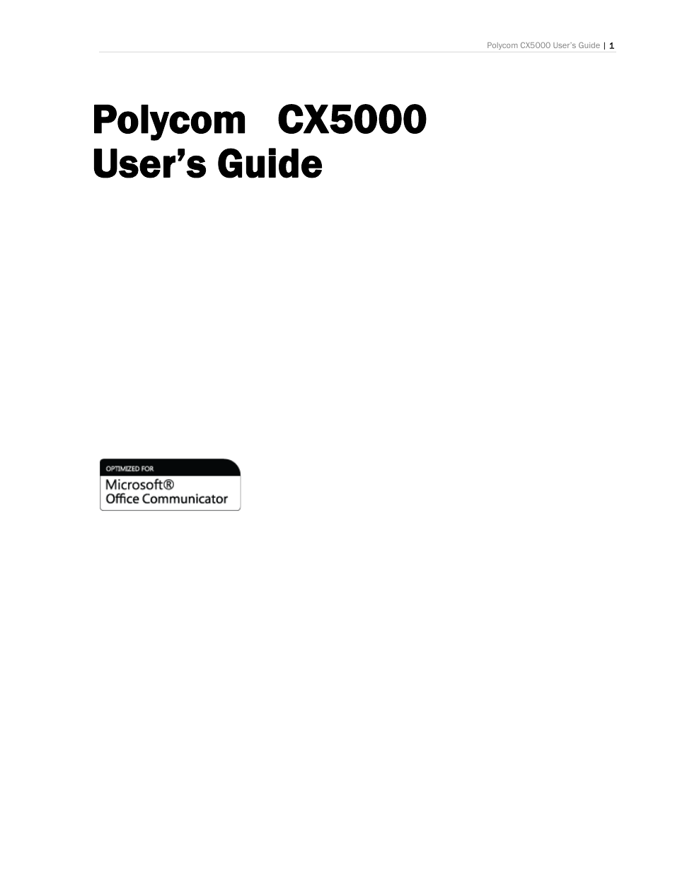 Polycom CX5000 User Manual | 25 pages