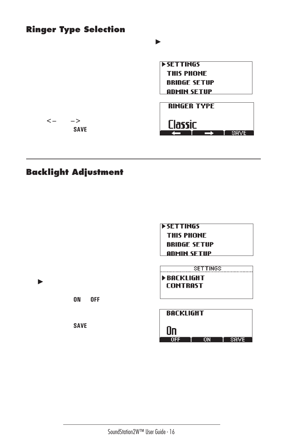 Ending a call, Call hold, Call mute | Call timer, Ringer volume adjustment, Dial tone adjustment | Polycom 2W User Manual | Page 16 / 42