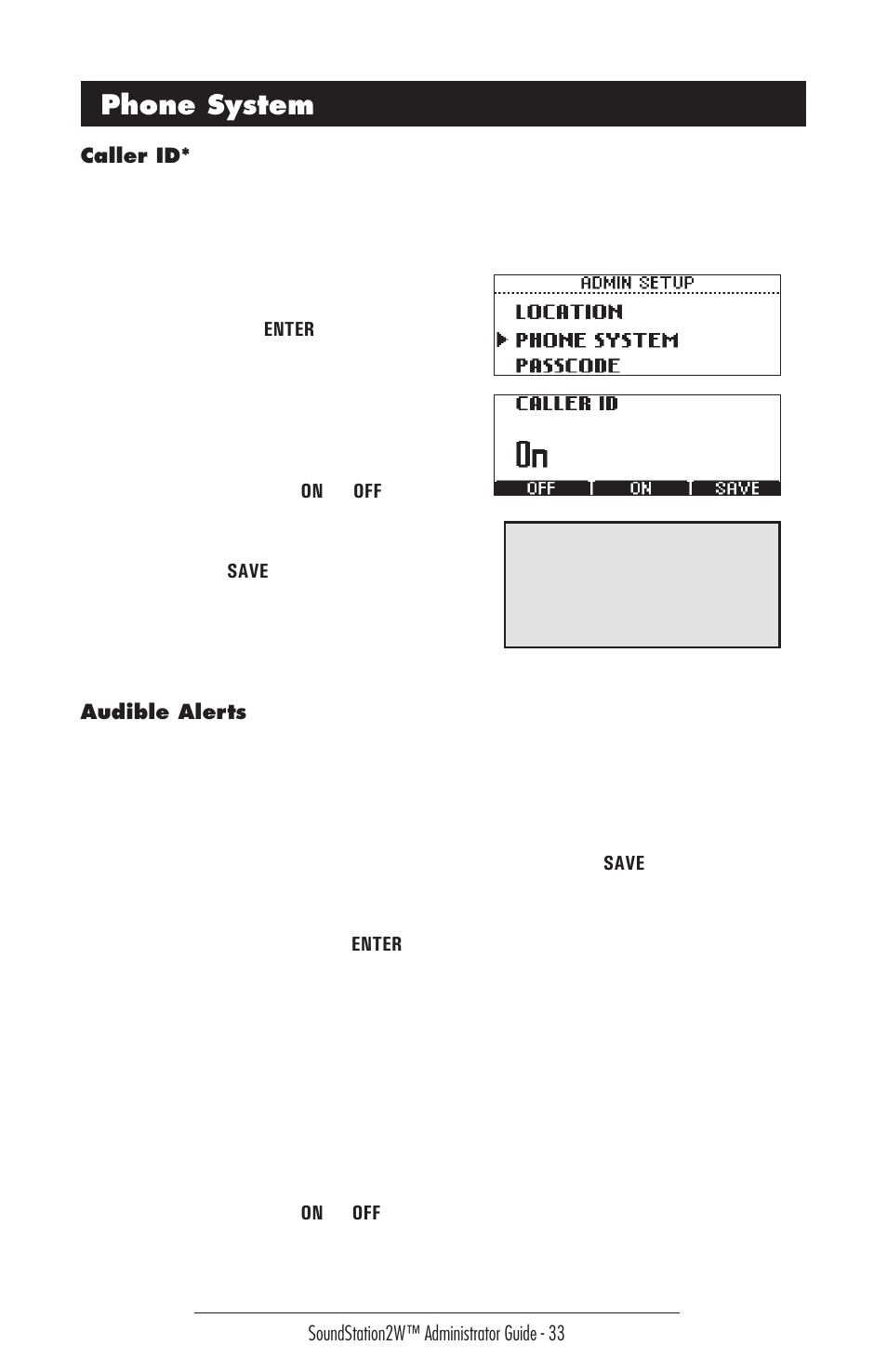 Diagnostics, Phone system | Polycom 2W User Manual | Page 33 / 42