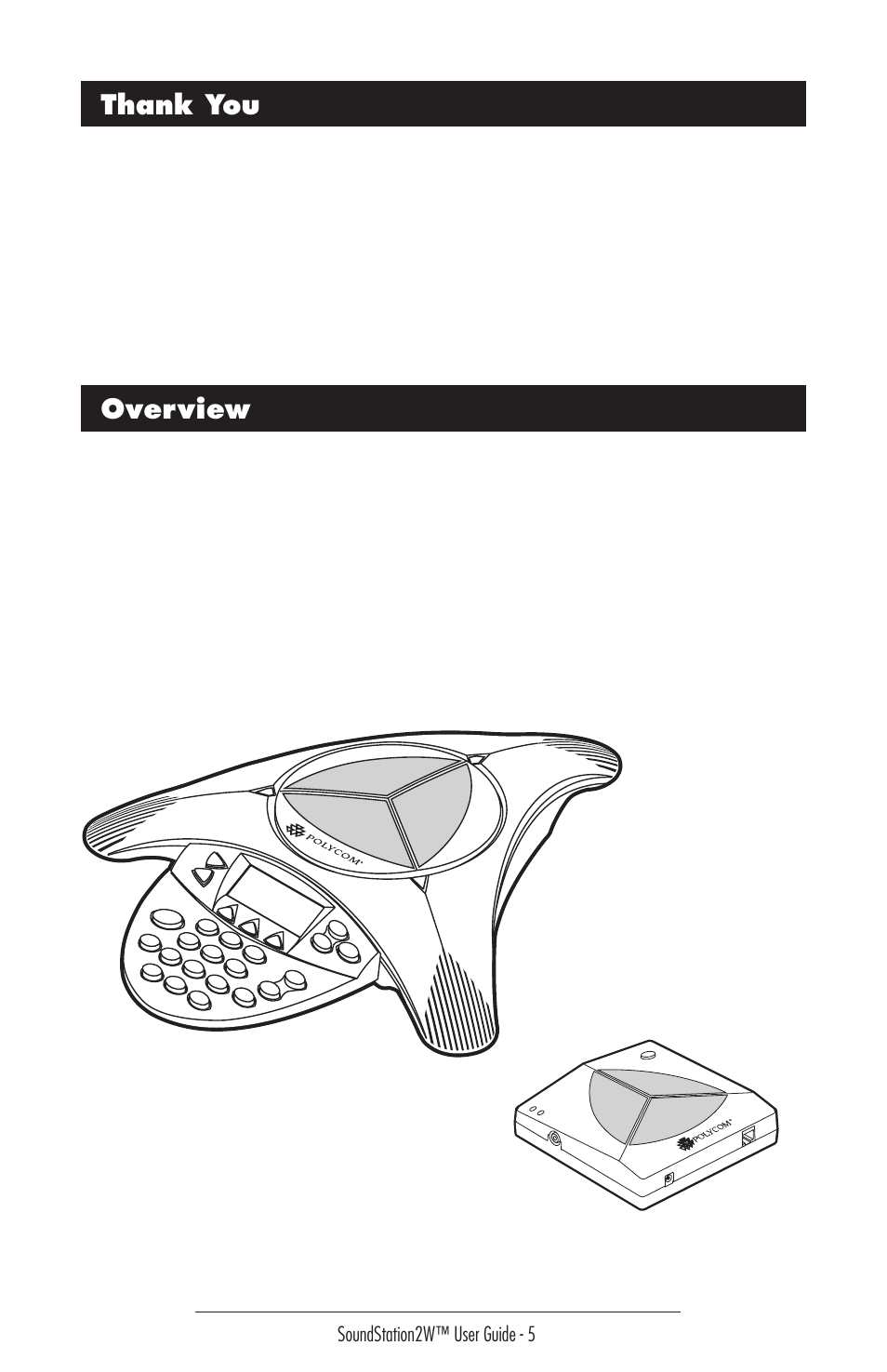 Thank you overview, Connection diagram | Polycom 2W User Manual | Page 5 / 42