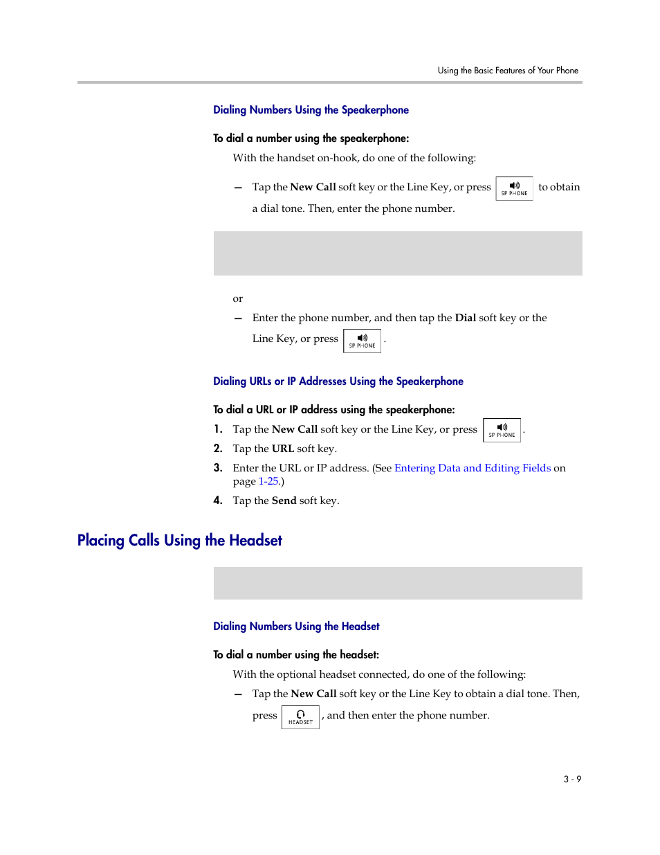 Placing calls using the headset, Placing calls using the headset -9 | Polycom VVX 1500 D User Manual | Page 119 / 210