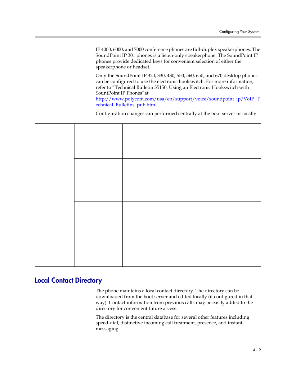 Local contact directory, Local contact directory –9, A new | Polycom SIP 3.1 User Manual | Page 63 / 347