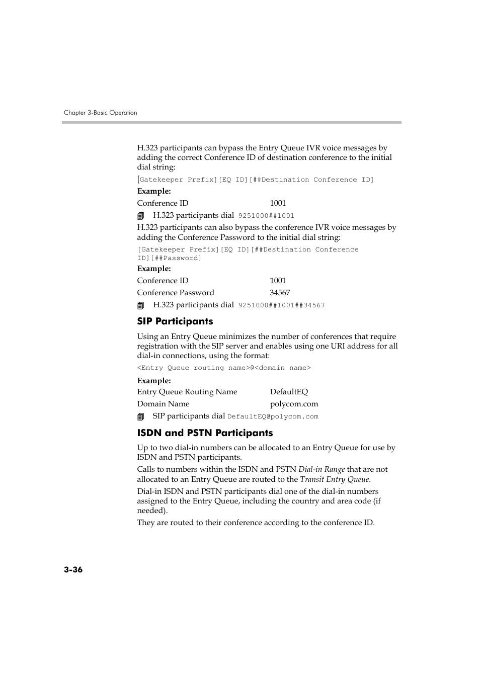 Sip participants, Isdn and pstn participants | Polycom RMX DOC2560B User Manual | Page 114 / 188