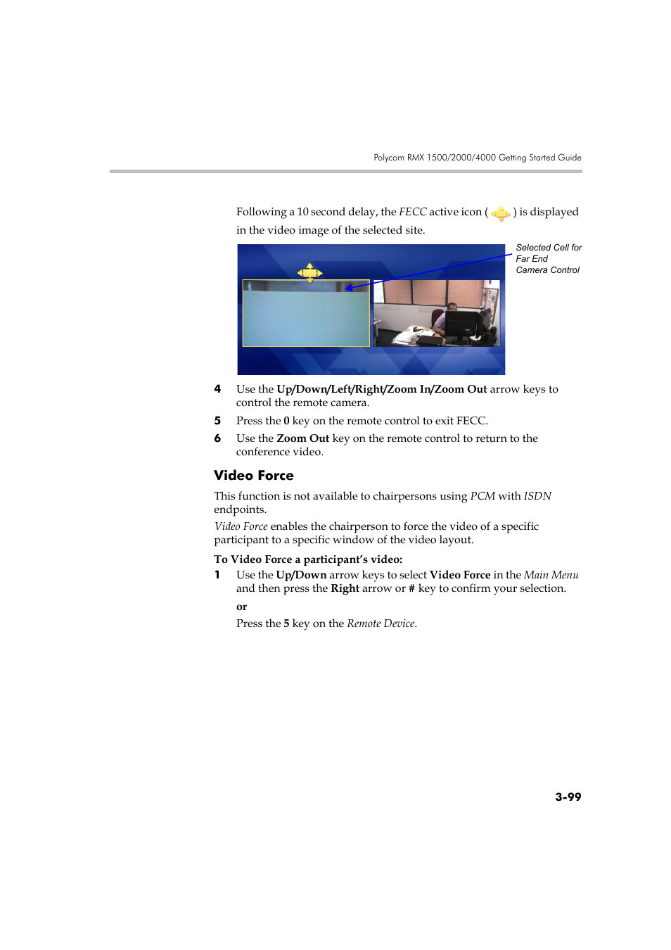 Video force, Video force -99 | Polycom RMX DOC2560B User Manual | Page 177 / 188