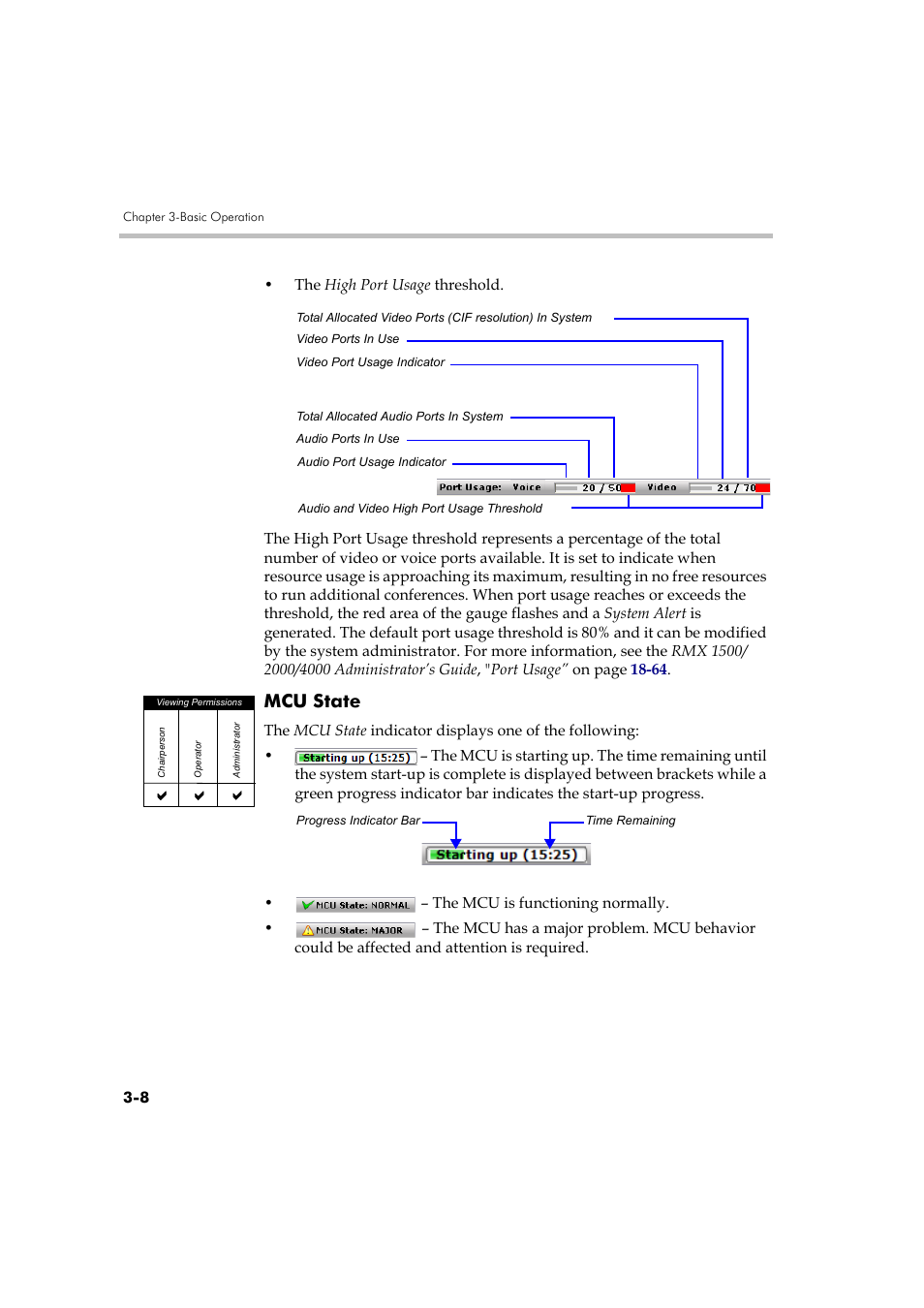 Mcu state, Mcu state -8 | Polycom RMX DOC2560B User Manual | Page 86 / 188