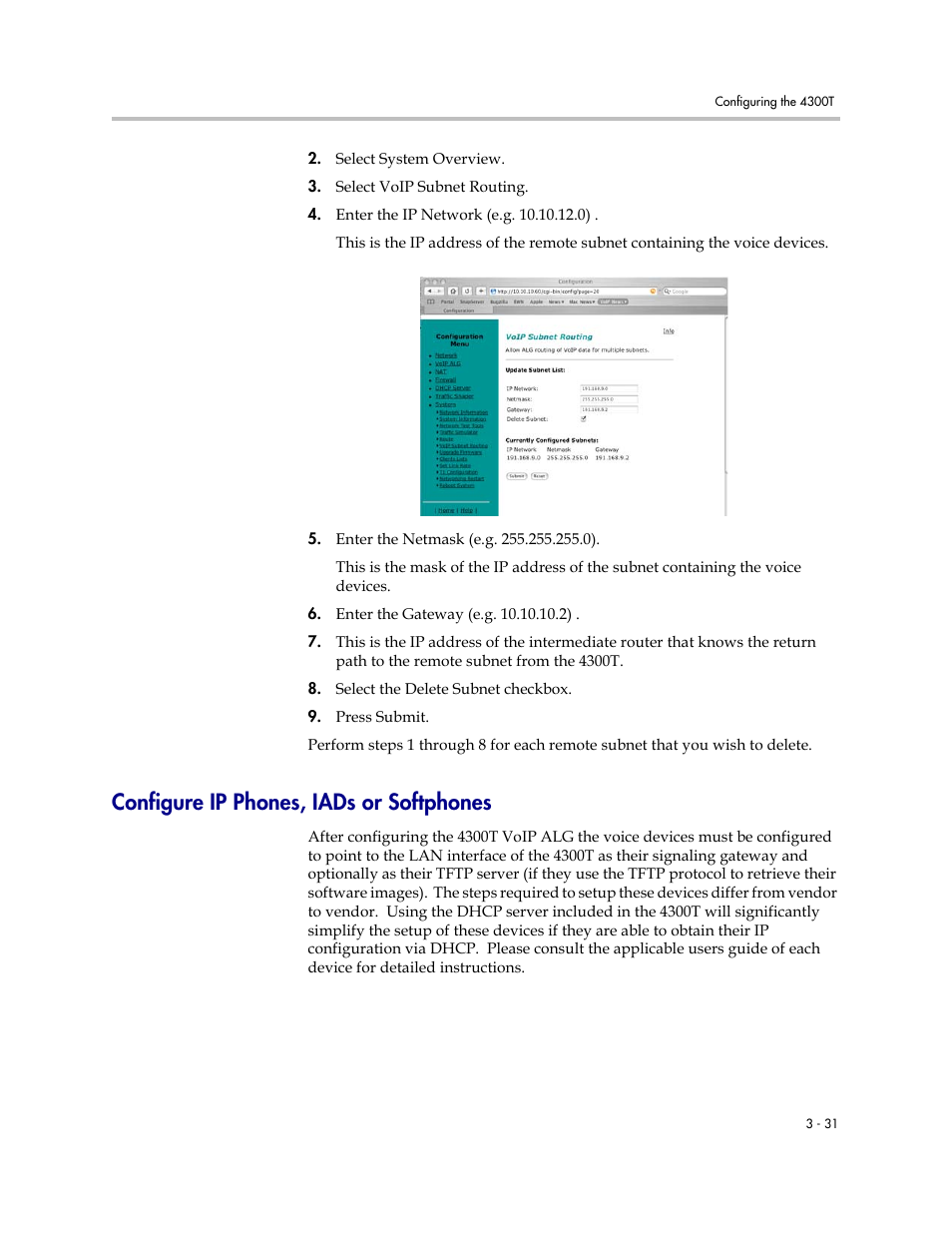 Configure ip phones, iads or softphones, Configure ip phones, iads or softphones –31 | Polycom 4300T User Manual | Page 49 / 118