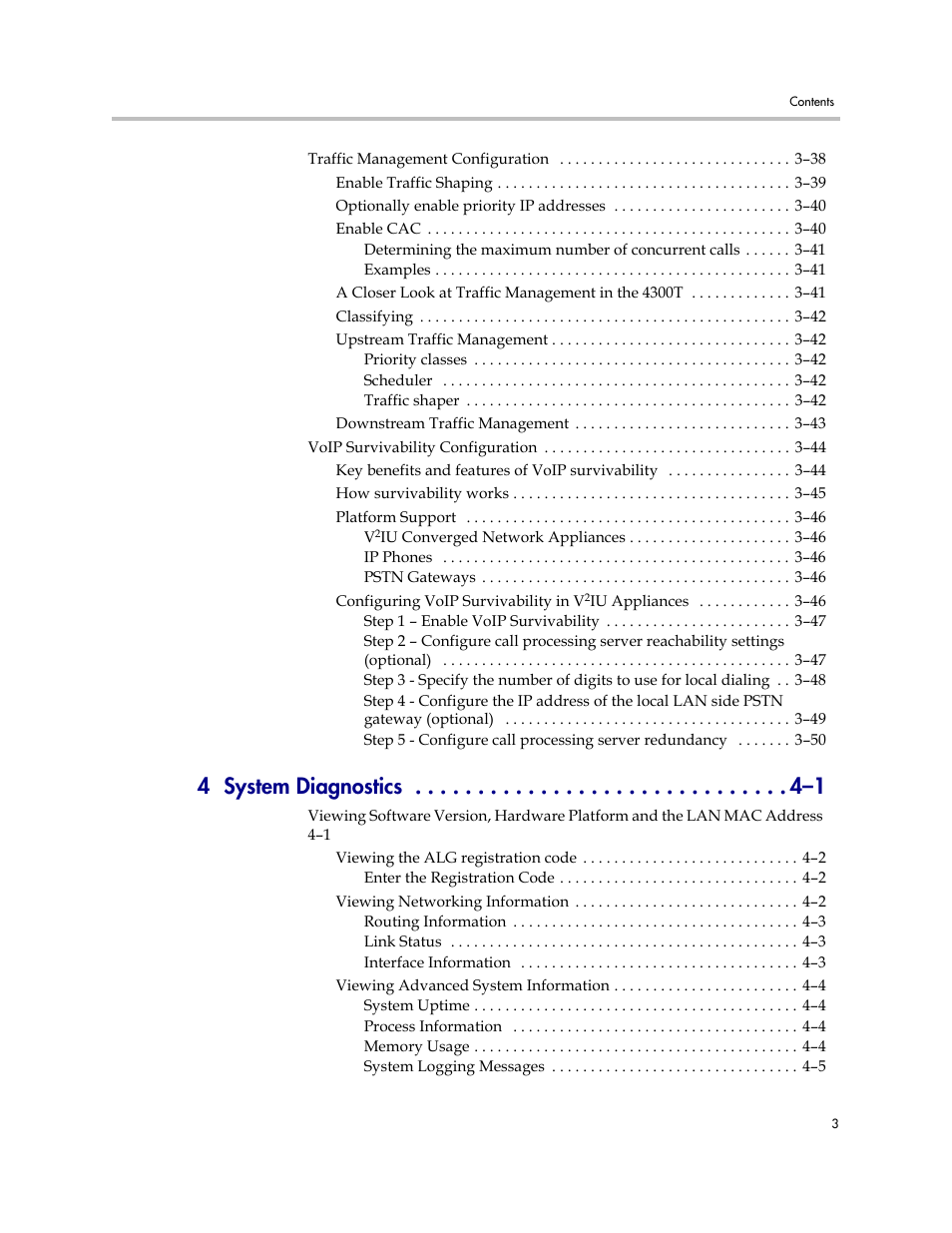 4 system diagnostics –1 | Polycom 4300T User Manual | Page 5 / 118