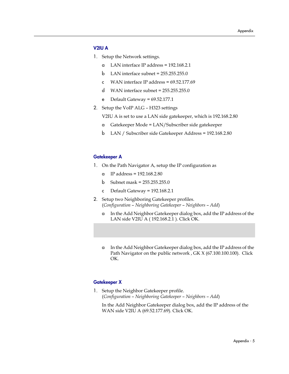 V2iu a, Gatekeeper a, Gatekeeper x | Polycom 4300T User Manual | Page 89 / 118