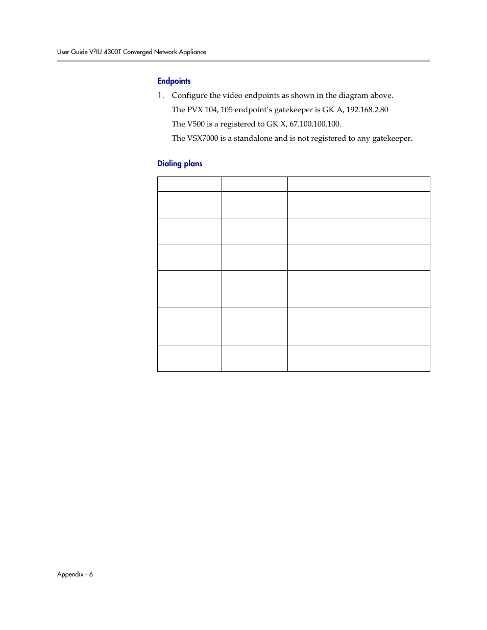 Endpoints, Dialing plans | Polycom 4300T User Manual | Page 90 / 118