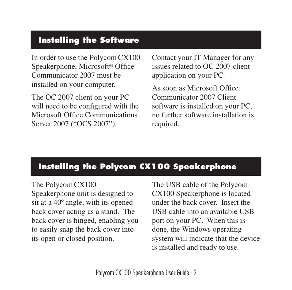 Polycom Conference Phone User Manual | Page 4 / 11