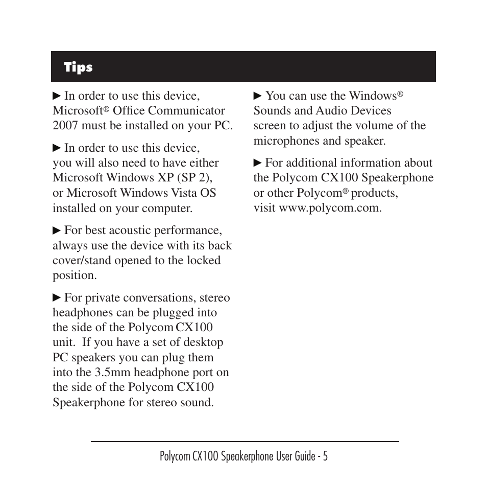 Polycom Conference Phone User Manual | Page 6 / 11