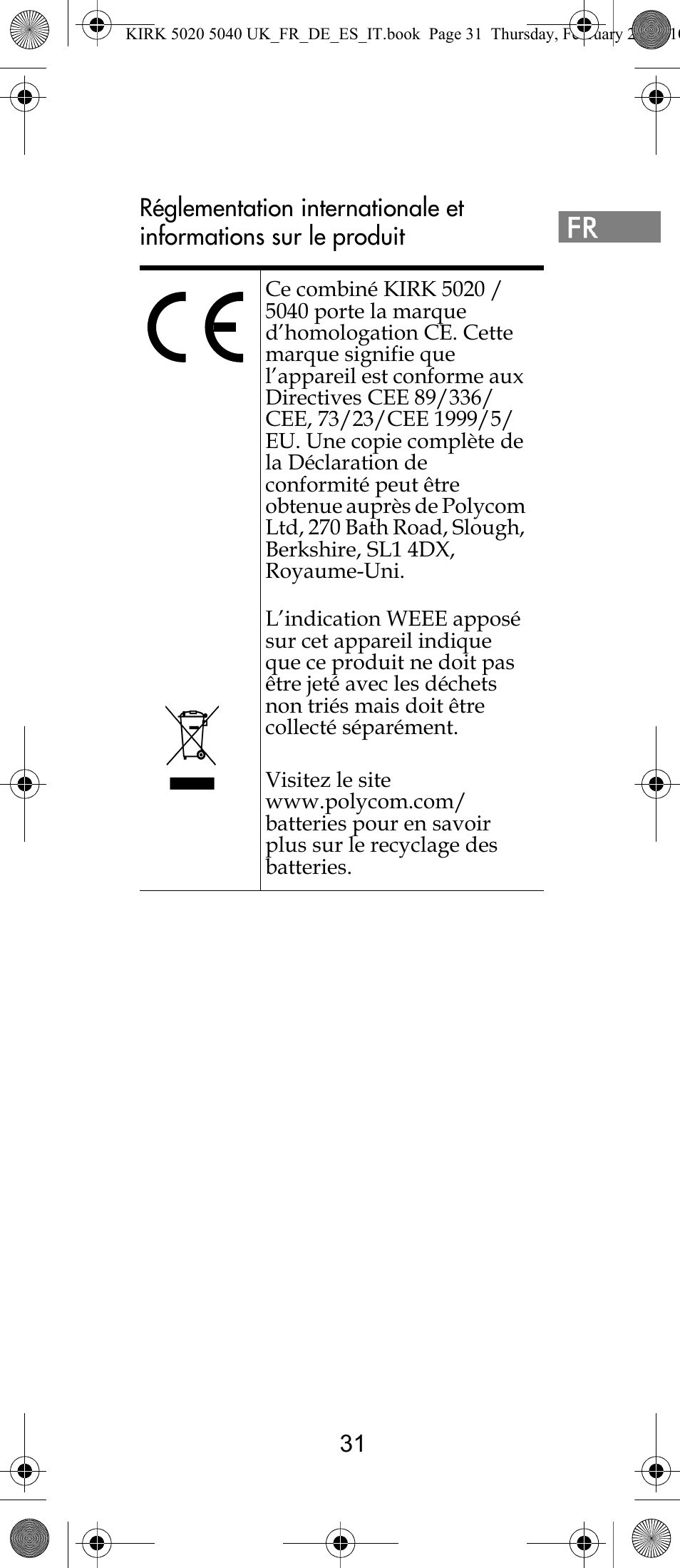 Polycom KIRK 14171914-HD User Manual | Page 31 / 76