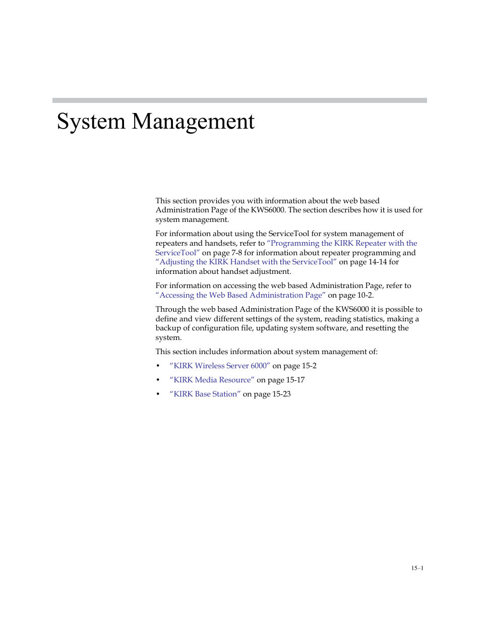 System management | Polycom KIRK KWS6000 User Manual | Page 149 / 202
