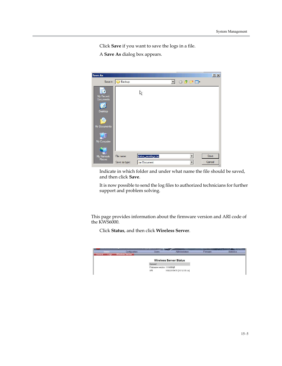 Wireless server information, Wireless server information –5 | Polycom KIRK KWS6000 User Manual | Page 153 / 202