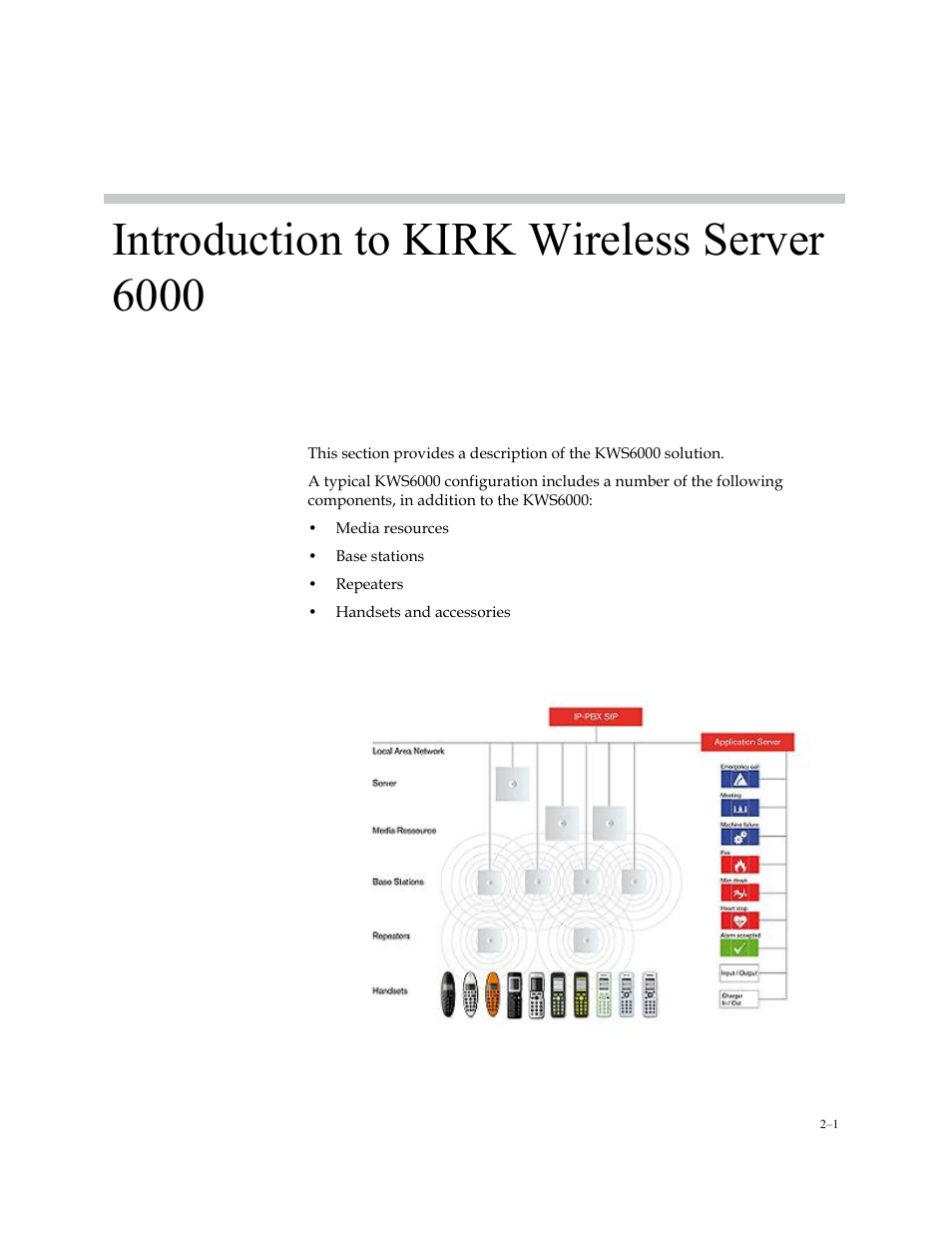 Introduction to kirk wireless server 6000 | Polycom KIRK KWS6000 User Manual | Page 17 / 202