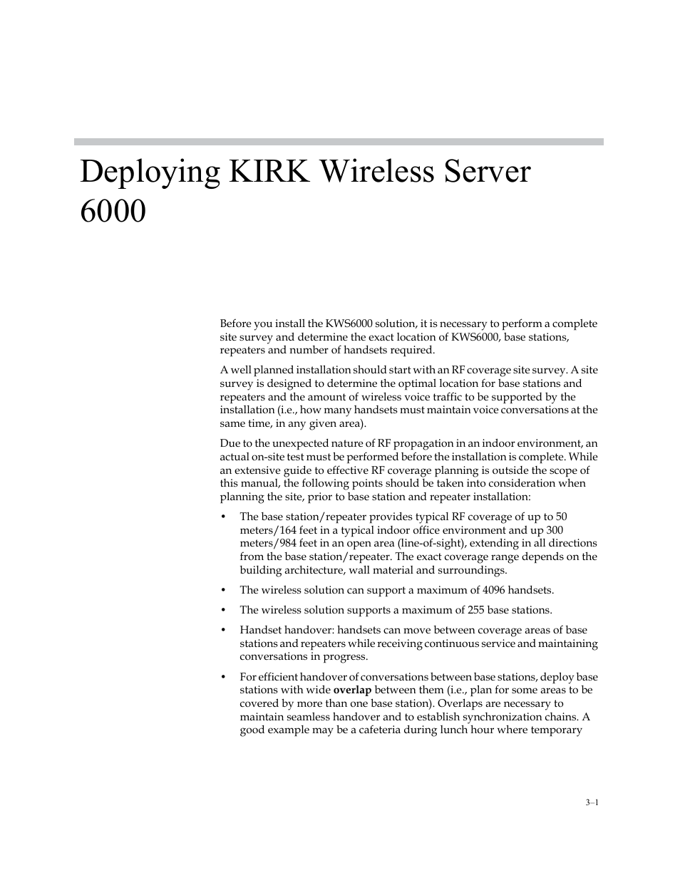 Deploying kirk wireless server 6000, For more information about the kws6000, refer to, Deploying kirk wireless | Server 6000, Information about deployment, refer to, Deploying kirk wireless server | Polycom KIRK KWS6000 User Manual | Page 29 / 202