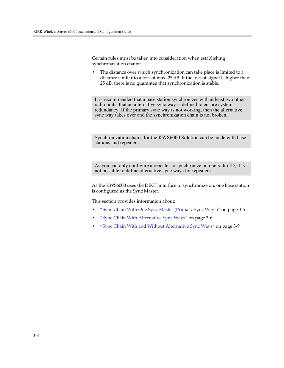 Examples of synchronization chains, Examples of synchronization chains –4 | Polycom KIRK KWS6000 User Manual | Page 32 / 202