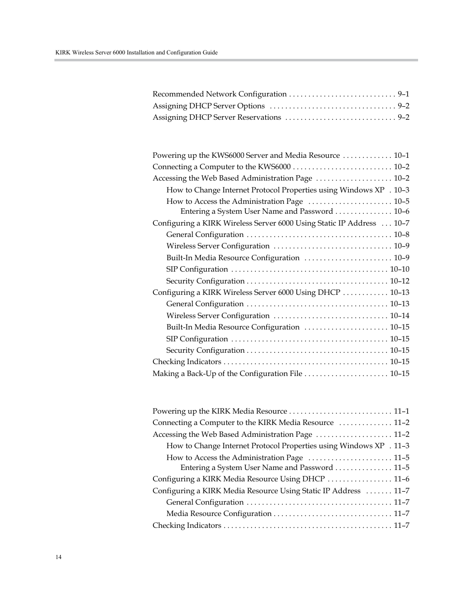 Basic network configuration, Configuring kirk wireless server 6000, Configuring kirk media resources | Polycom KIRK KWS6000 User Manual | Page 6 / 202