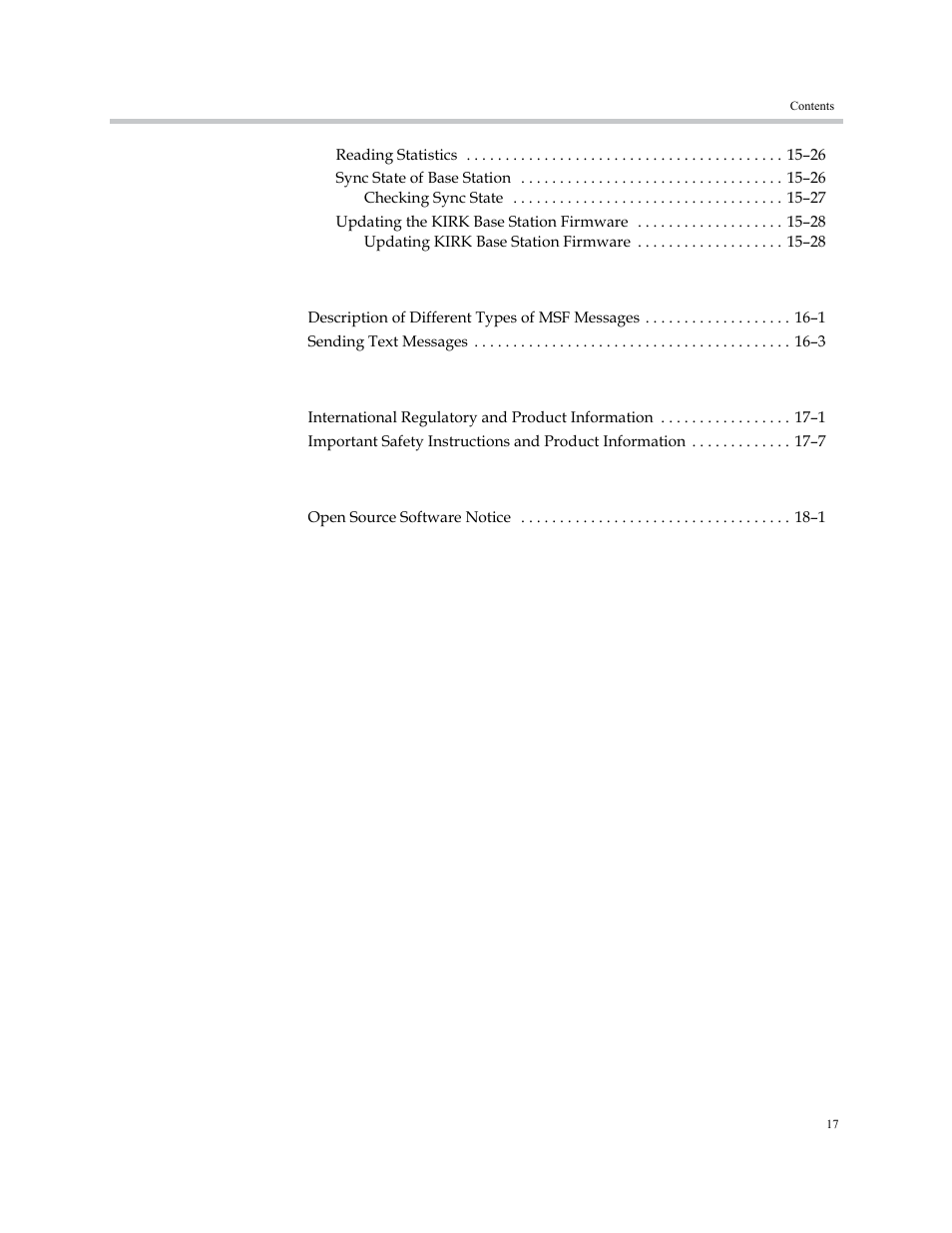 Messaging over msf, Regulatory notices, Open source software notice | Polycom KIRK KWS6000 User Manual | Page 9 / 202