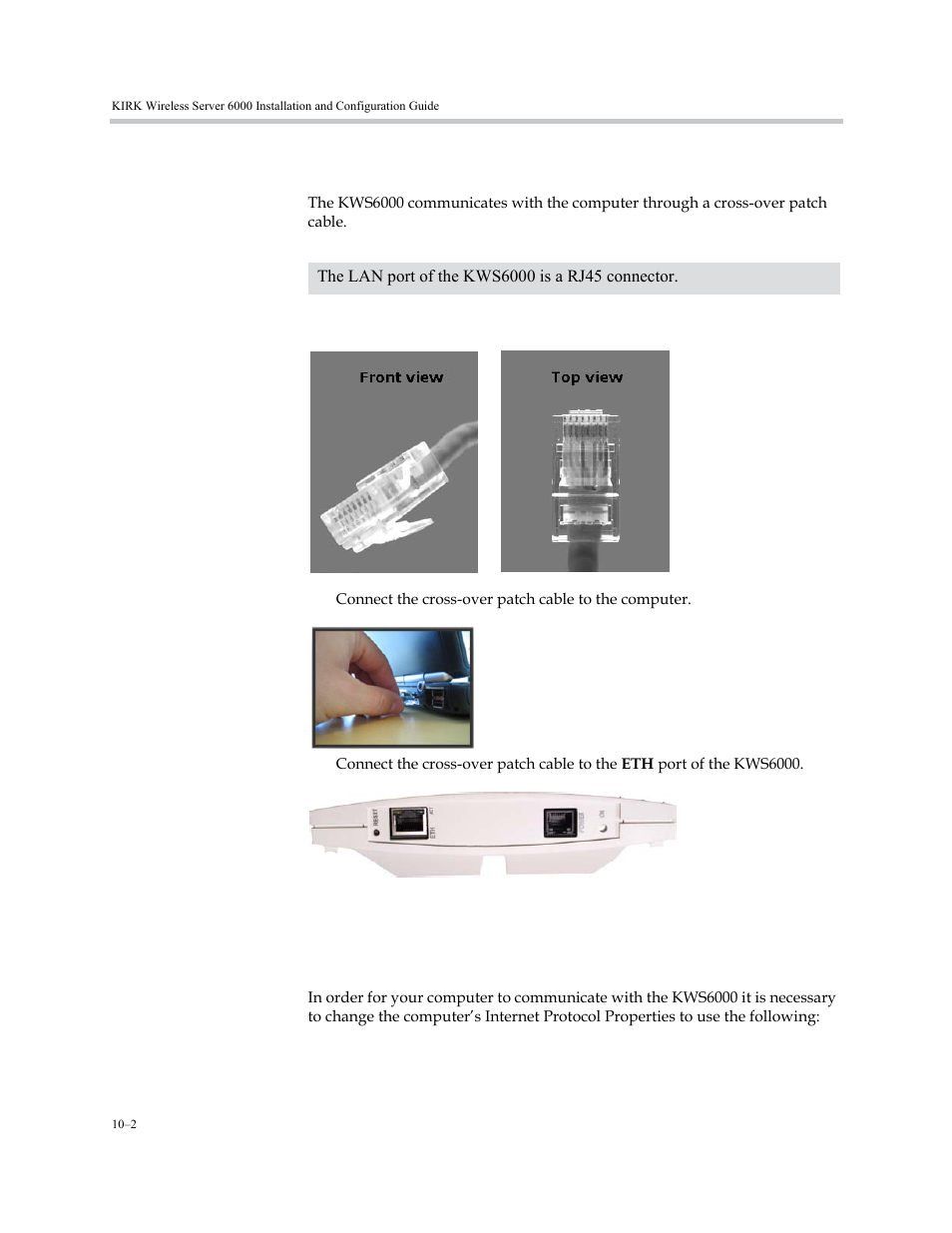 Connecting a computer to the kws6000, Accessing the web based administration page | Polycom KIRK KWS6000 User Manual | Page 90 / 202