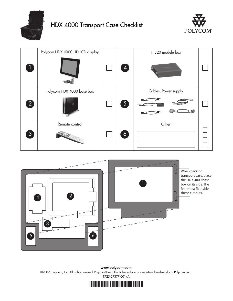 Polycom HDX 4000 User Manual | 1 page