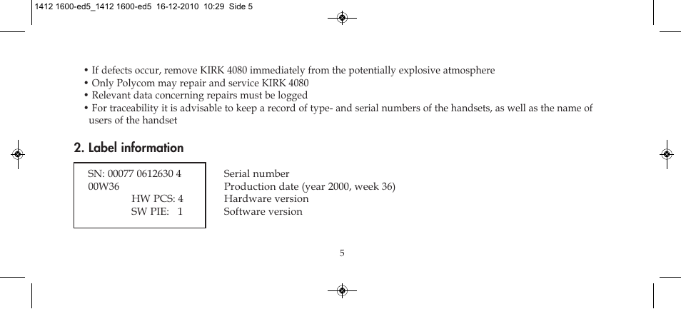 Polycom KIRK 4080 User Manual | Page 5 / 60