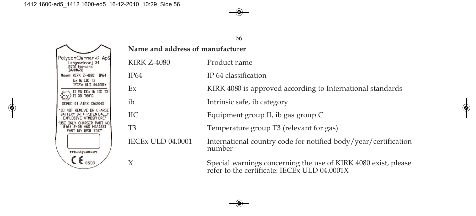 Polycom KIRK 4080 User Manual | Page 56 / 60