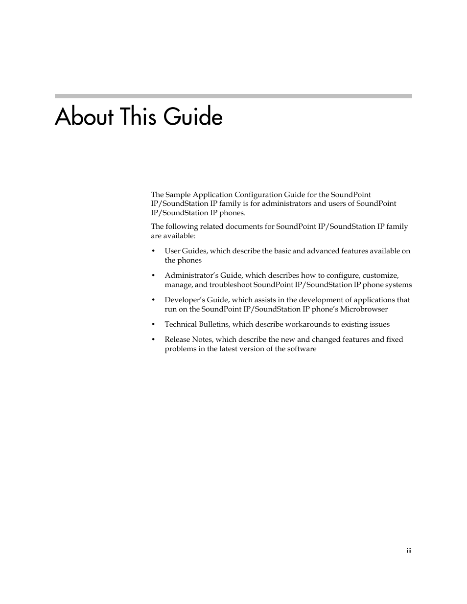 About this guide | Polycom SoundPoint IP 330 User Manual | Page 3 / 36
