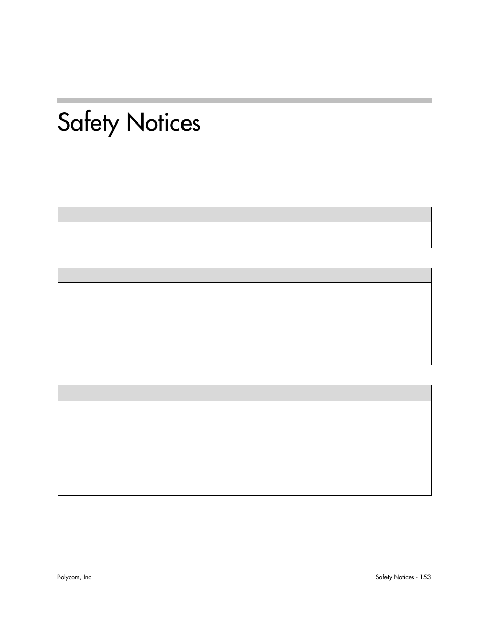 Safety notices | Polycom VVX 1500 Business Media Phone User Manual | Page 159 / 174