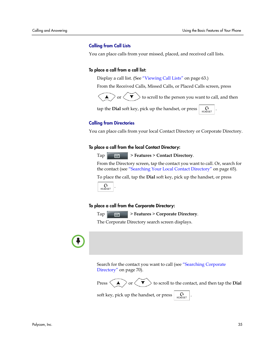 Polycom VVX 1500 Business Media Phone User Manual | Page 41 / 174