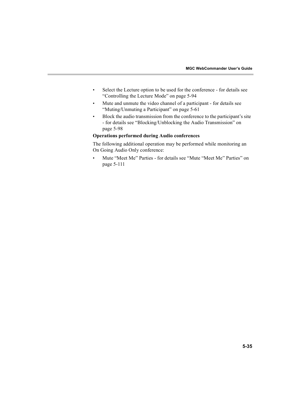 Polycom WEBCOMMANDER 8 User Manual | Page 111 / 434