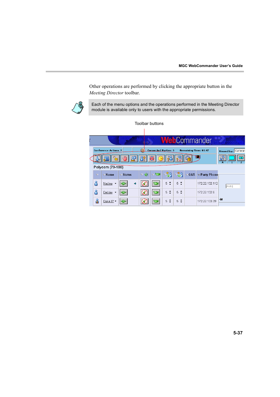 Polycom WEBCOMMANDER 8 User Manual | Page 113 / 434