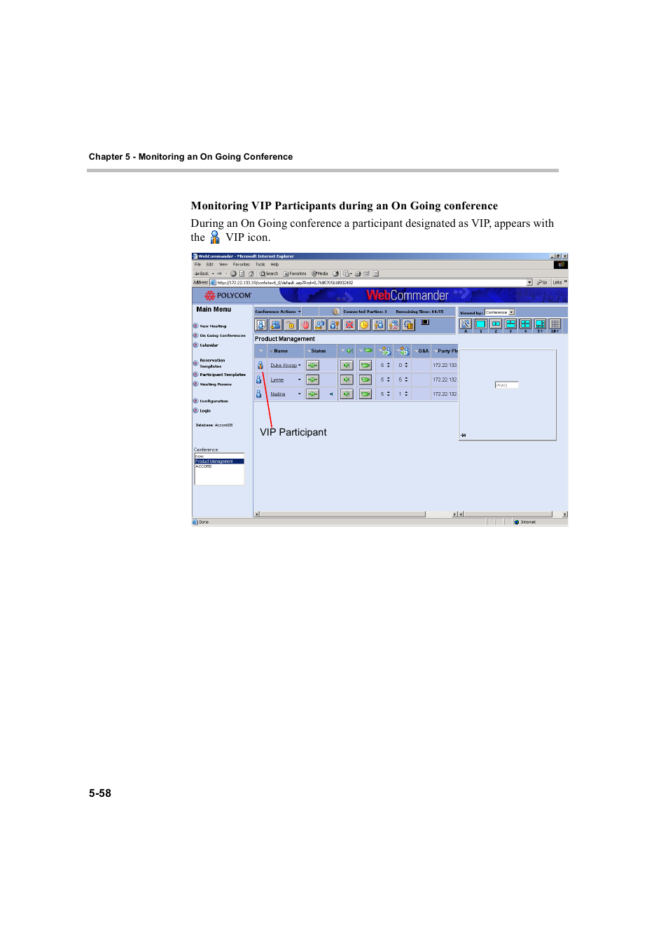 Polycom WEBCOMMANDER 8 User Manual | Page 134 / 434