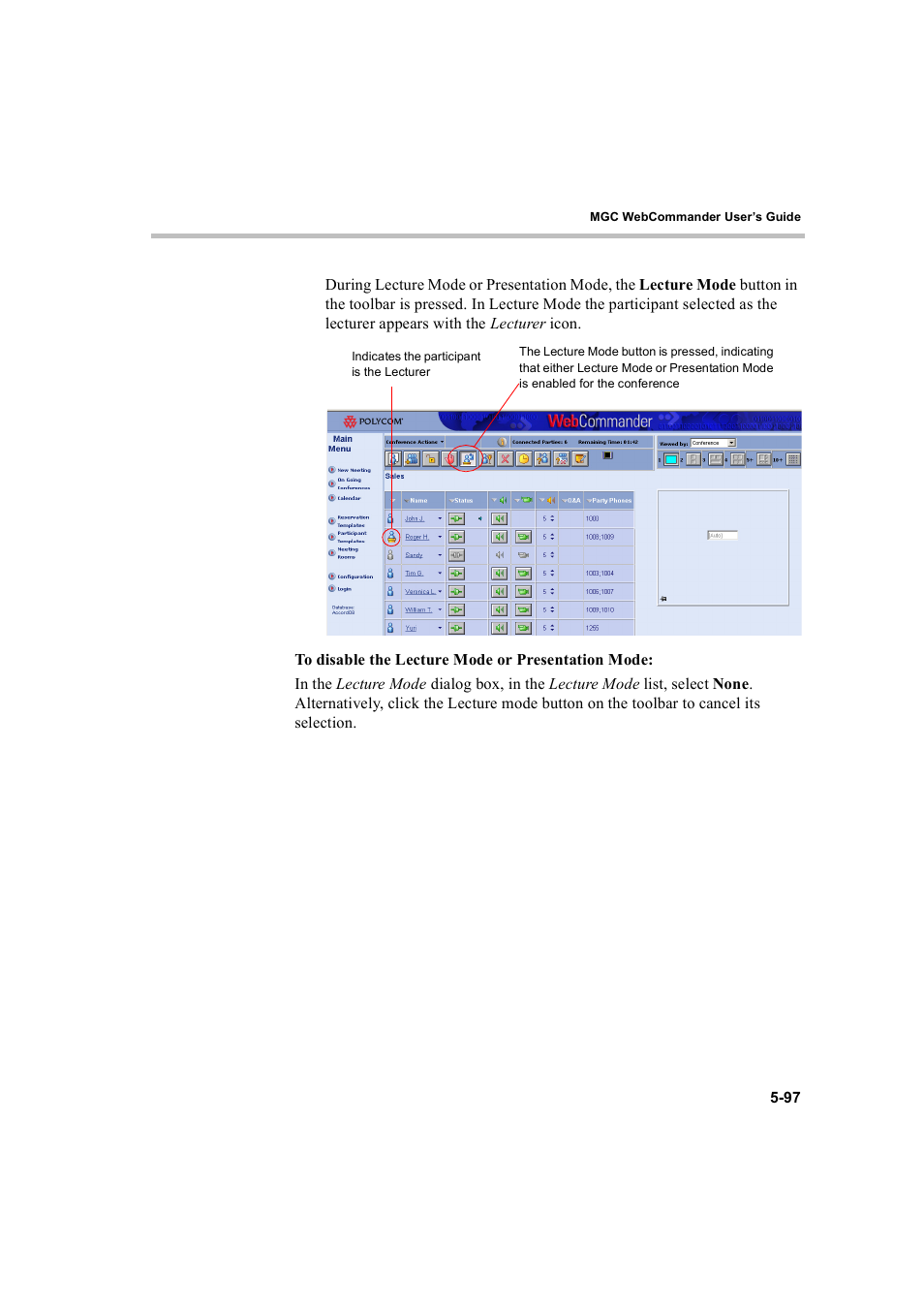 Polycom WEBCOMMANDER 8 User Manual | Page 173 / 434