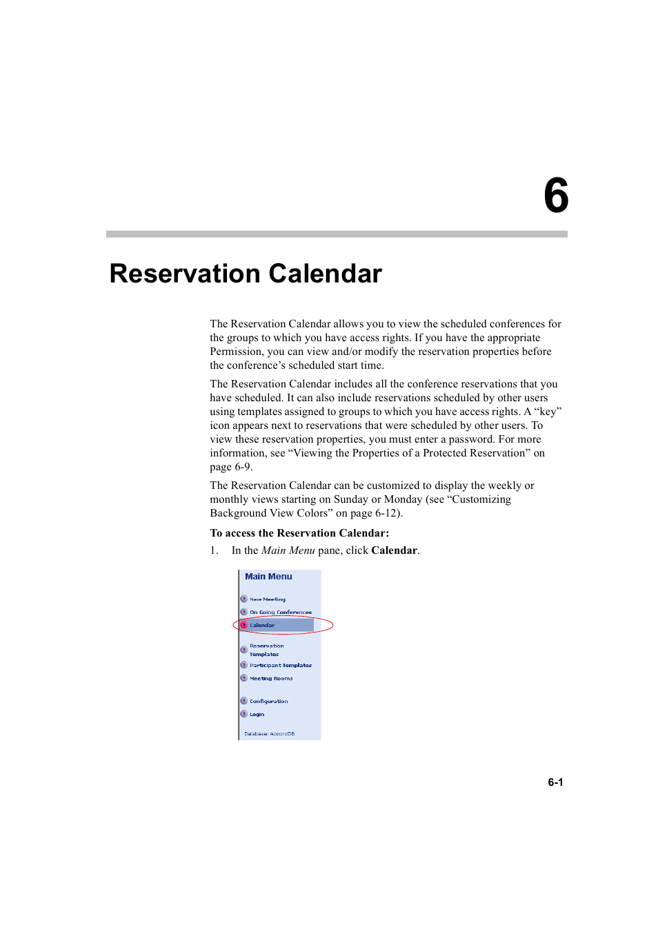 Reservation calendar, Reservation calendar -1 | Polycom WEBCOMMANDER 8 User Manual | Page 199 / 434