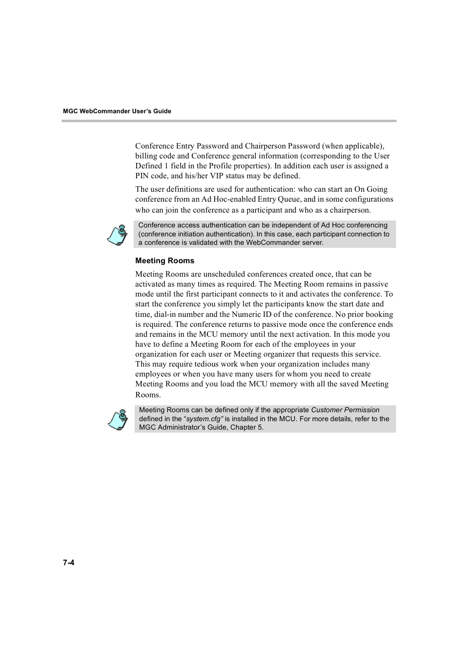 Meeting rooms, Meeting rooms -4 | Polycom WEBCOMMANDER 8 User Manual | Page 214 / 434