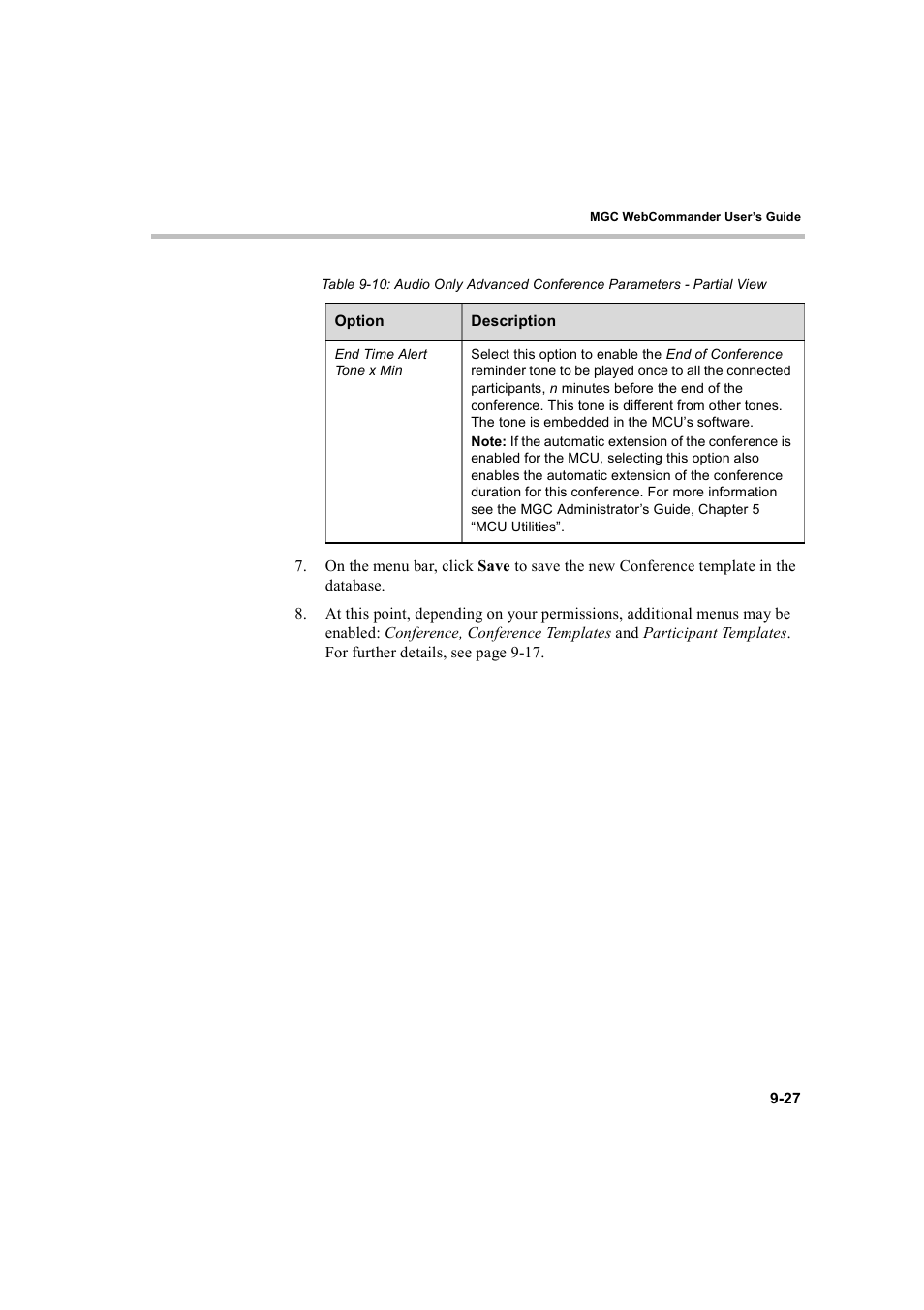 Polycom WEBCOMMANDER 8 User Manual | Page 285 / 434