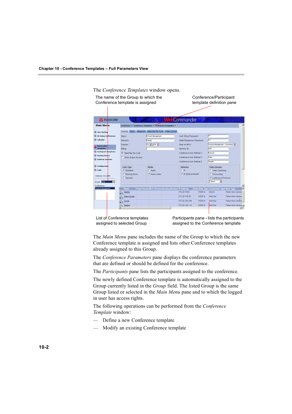 Polycom WEBCOMMANDER 8 User Manual | Page 288 / 434