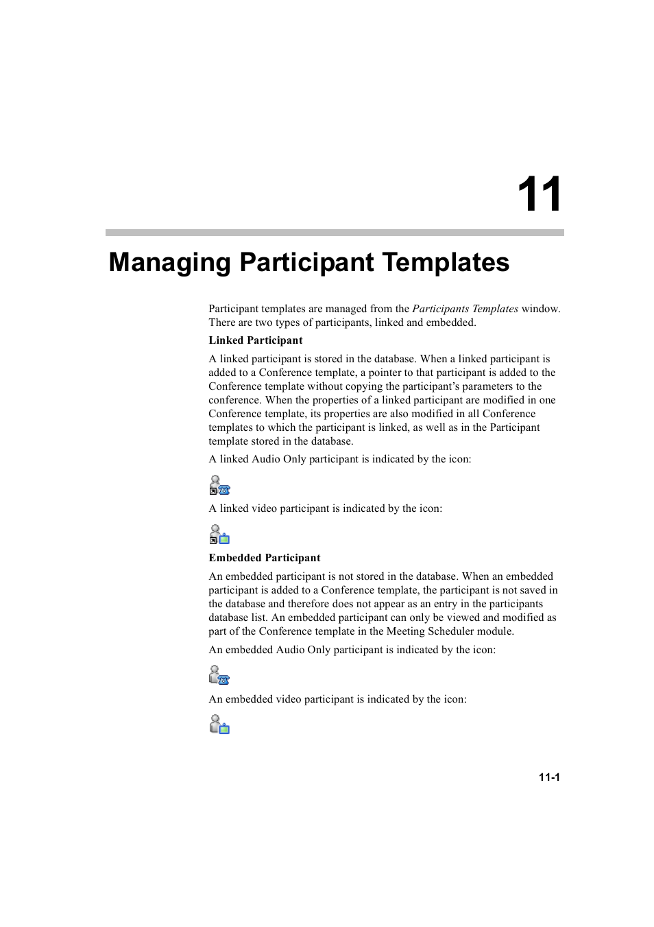 Managing participant templates, Managing participant templates -1 | Polycom WEBCOMMANDER 8 User Manual | Page 377 / 434