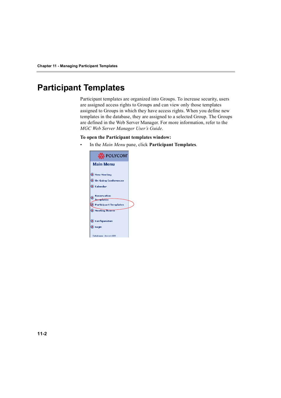 Participant templates, Participant templates -2 | Polycom WEBCOMMANDER 8 User Manual | Page 378 / 434