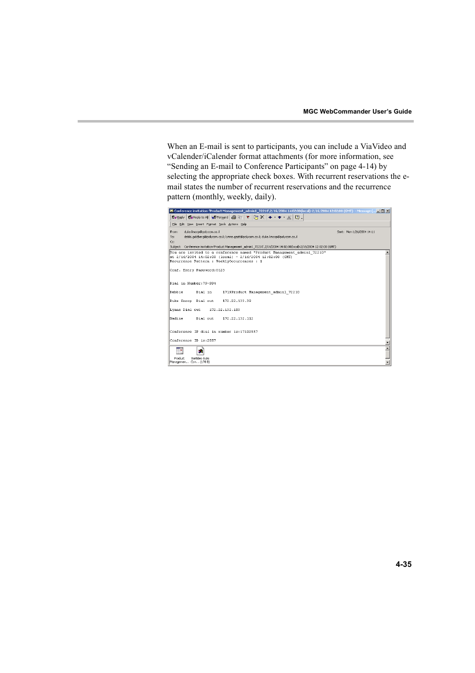 Polycom WEBCOMMANDER 8 User Manual | Page 67 / 434