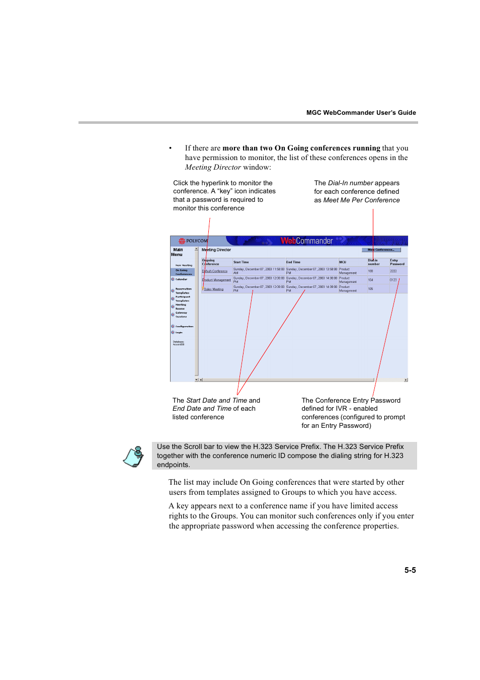 Polycom WEBCOMMANDER 8 User Manual | Page 81 / 434