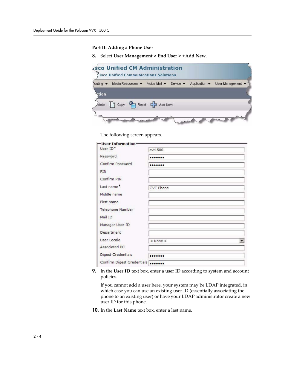 Polycom VVX C Business  Media Phone for Cisco Unified  Communications Manager (SIP) User Manual | Page 14 / 52