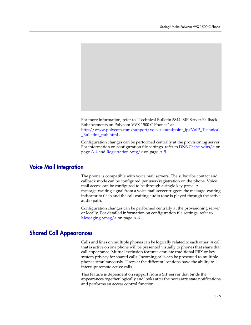 Voice mail integration, Shared call appearances | Polycom VVX C Business  Media Phone for Cisco Unified  Communications Manager (SIP) User Manual | Page 29 / 52