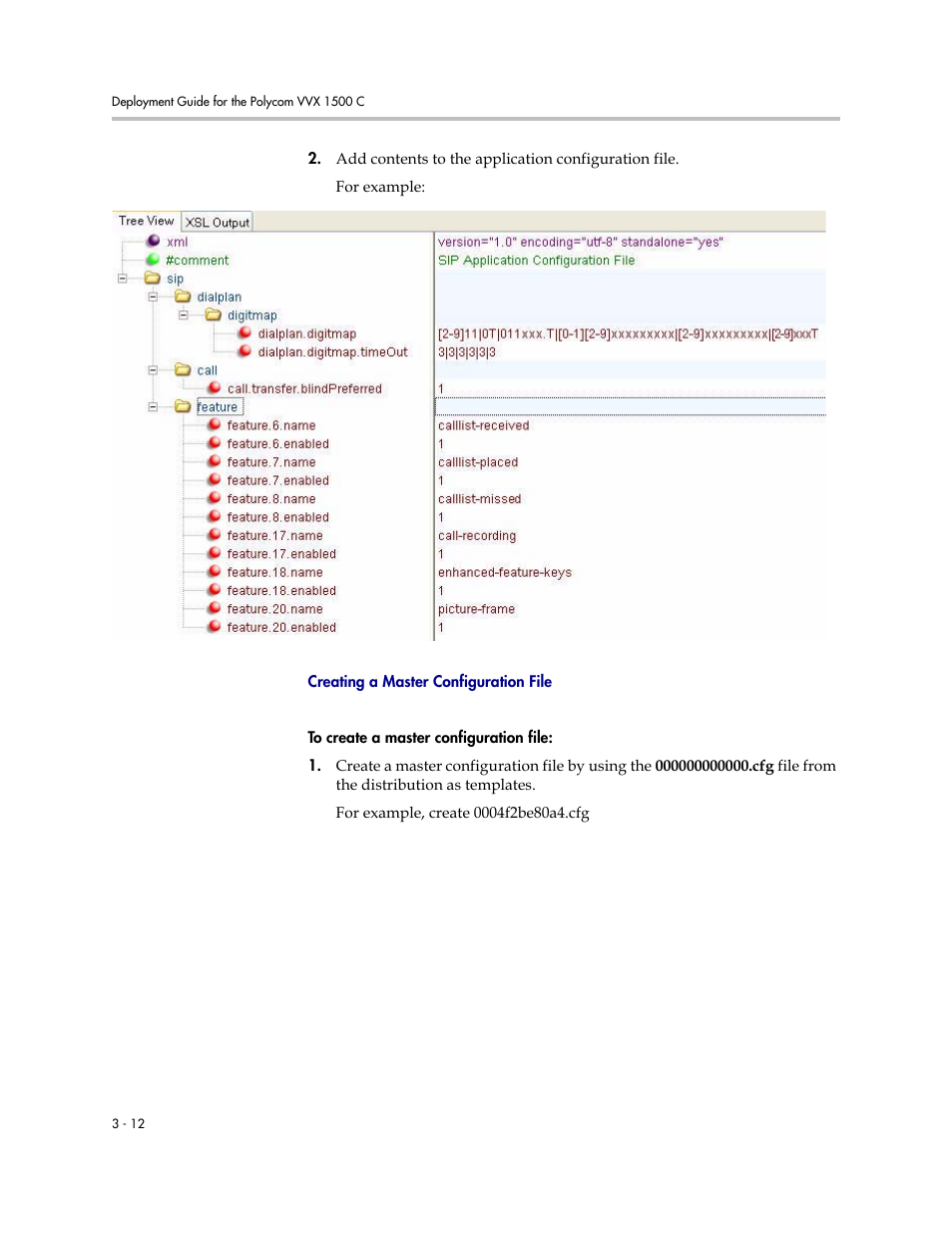 Creating a master configuration file | Polycom VVX C Business  Media Phone for Cisco Unified  Communications Manager (SIP) User Manual | Page 32 / 52