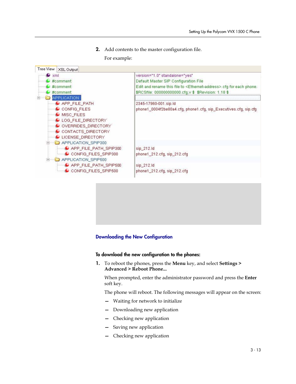 Downloading the new configuration | Polycom VVX C Business  Media Phone for Cisco Unified  Communications Manager (SIP) User Manual | Page 33 / 52