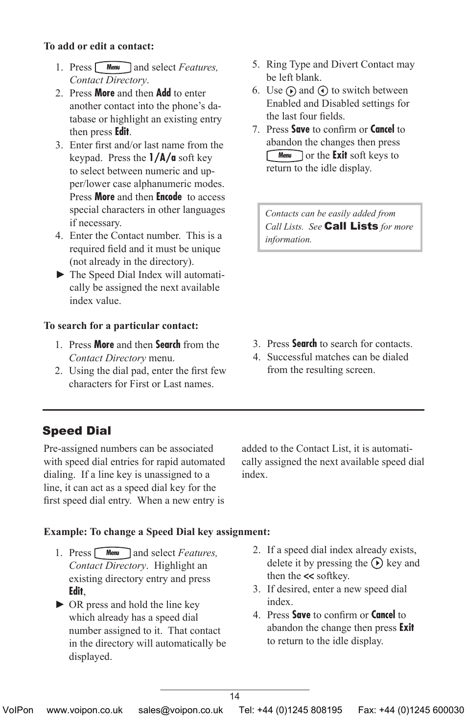 Speed dial | Polycom SoundPoint IP 430 SIP User Manual | Page 17 / 31