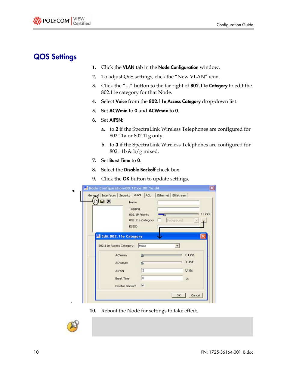 Qos settings | Polycom MD4000 User Manual | Page 10 / 15