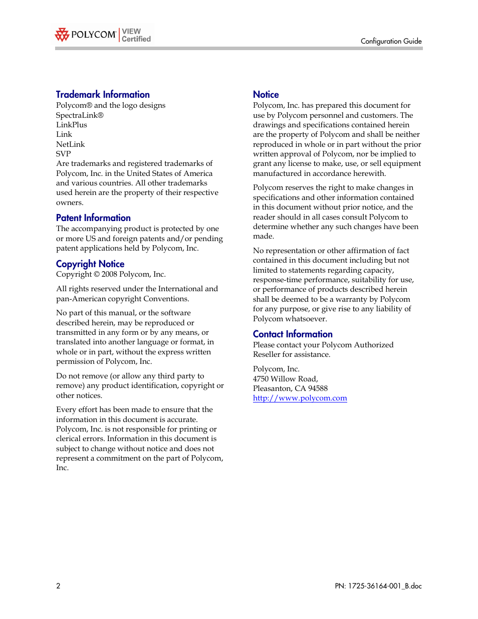 Polycom MD4000 User Manual | Page 2 / 15