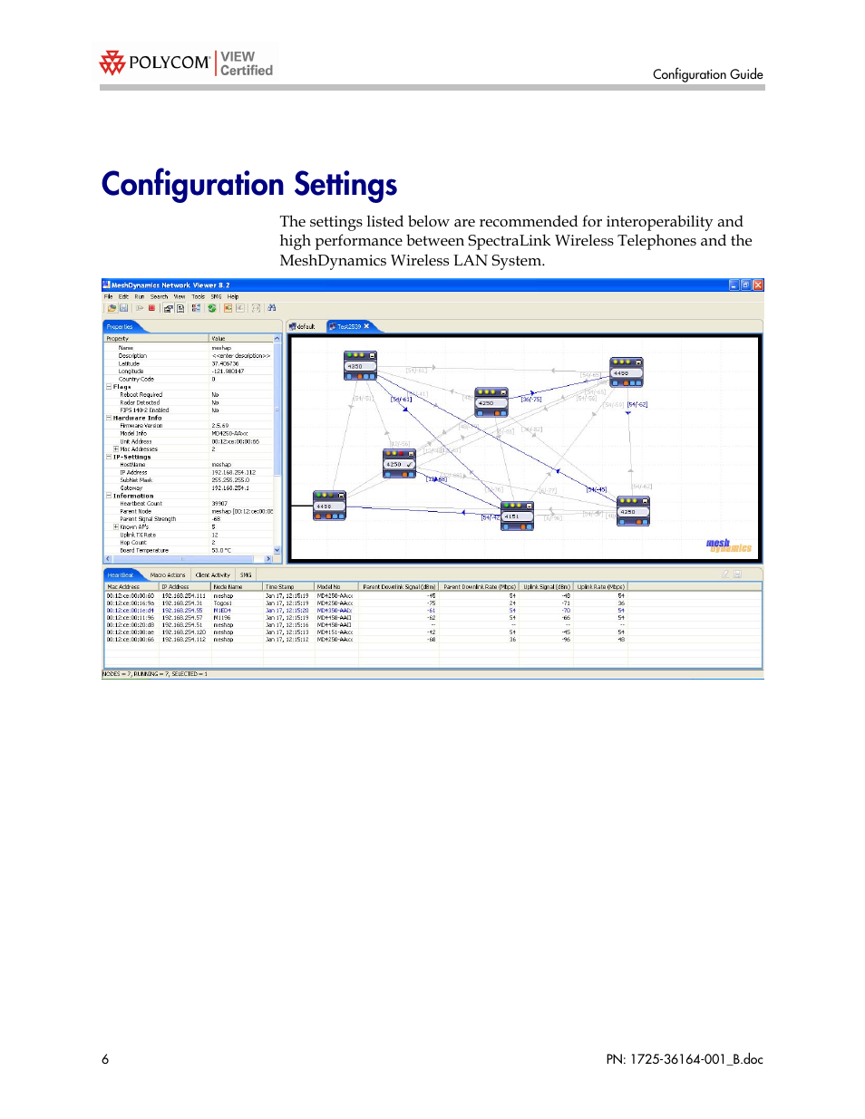 Configuration settings | Polycom MD4000 User Manual | Page 6 / 15